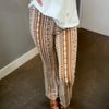 Coasting By Elastic Waisted Printed Flared Bottoms