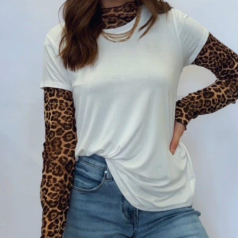 Weekend Flowy Round Hem Top Ivory