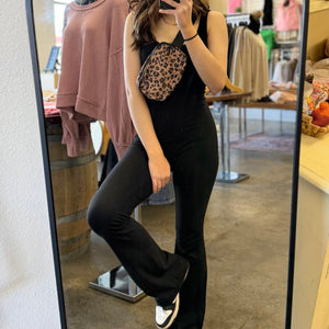 Good To Get Away Athletic Flared Jumpsuit