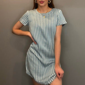 Can’t decide Stiped chambray Dress