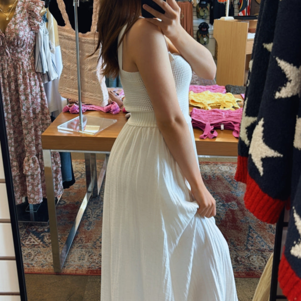 Sunset Knit Top Sleeveless Midi Dress