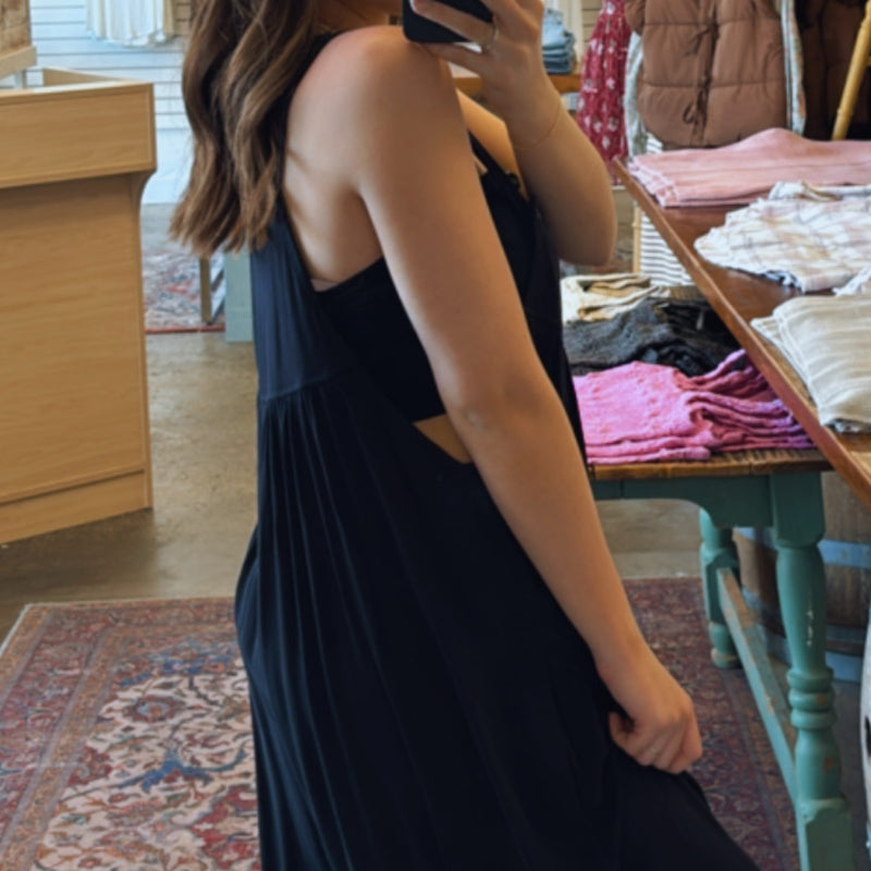 All I Need Black Jumpsuit With Adjustable Straps Black
