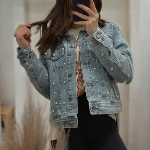 Aware Of You Hooded Denim Jacket