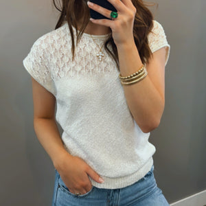 Pretty Ways Eyelet Sweater Top