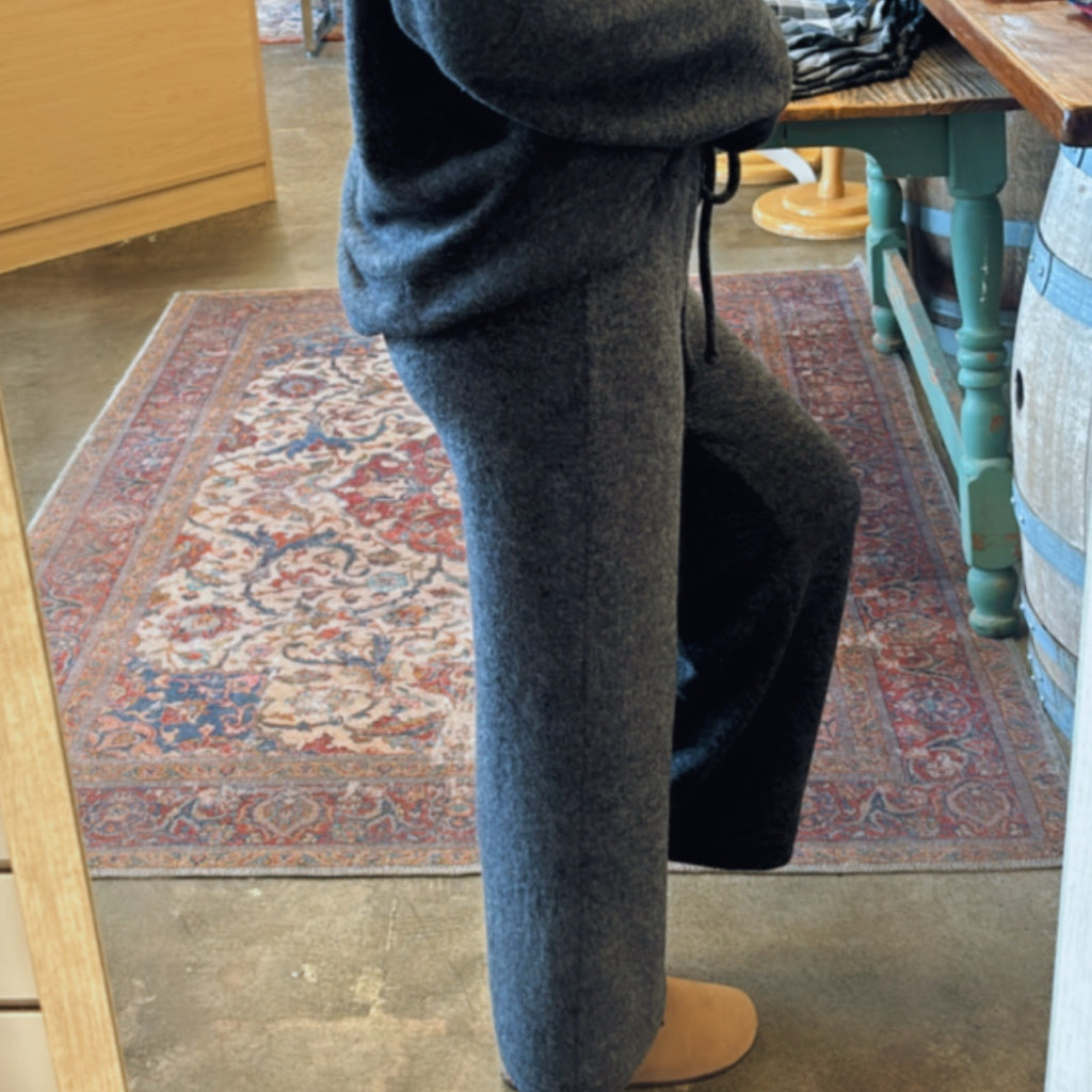 Dianna Brushed Hacci Pants Black