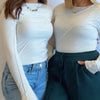 Elevated Basic Detail Top White