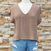 Sweeten Your Day V Neck Cami Top Sand