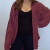 Roxlyn Oversized Acid Washed Waffle Knit Button Down Shacket