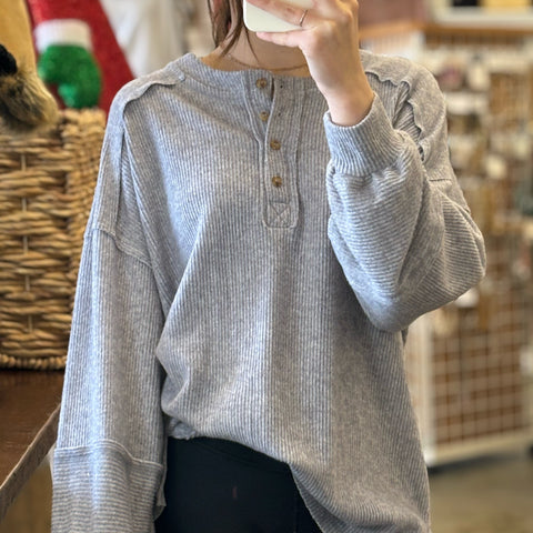 When I Go Acid Washed Sweater Rust