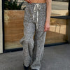 Head Start Leopard Print Linen Pants