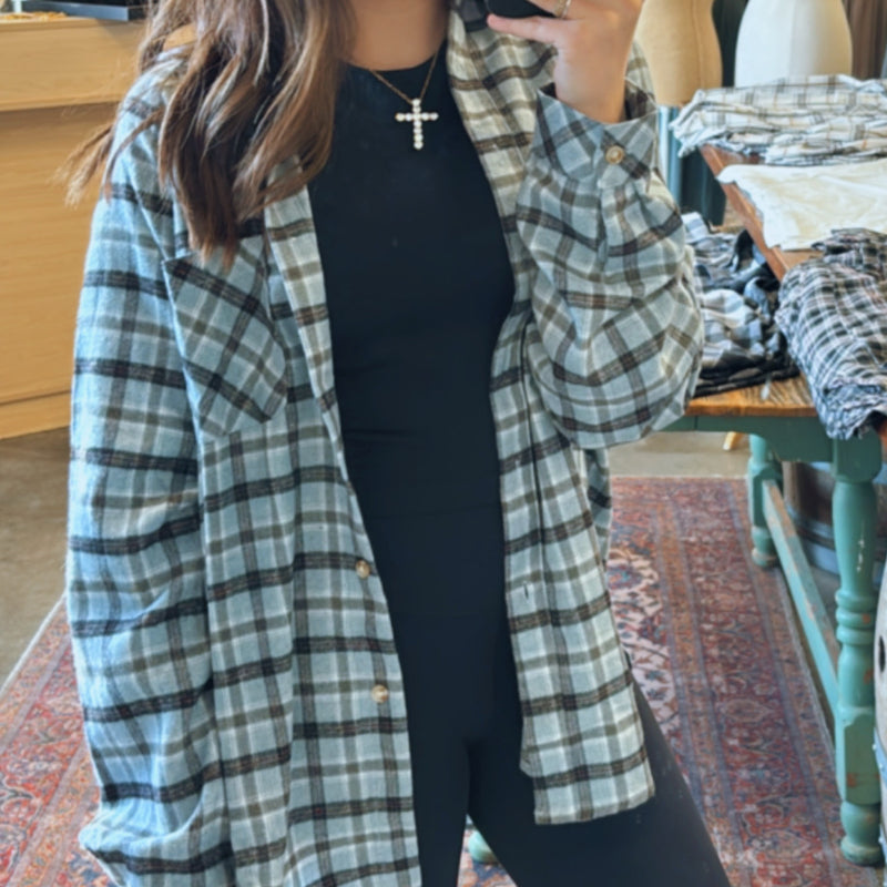 Abri  Flannel Shirt Sky