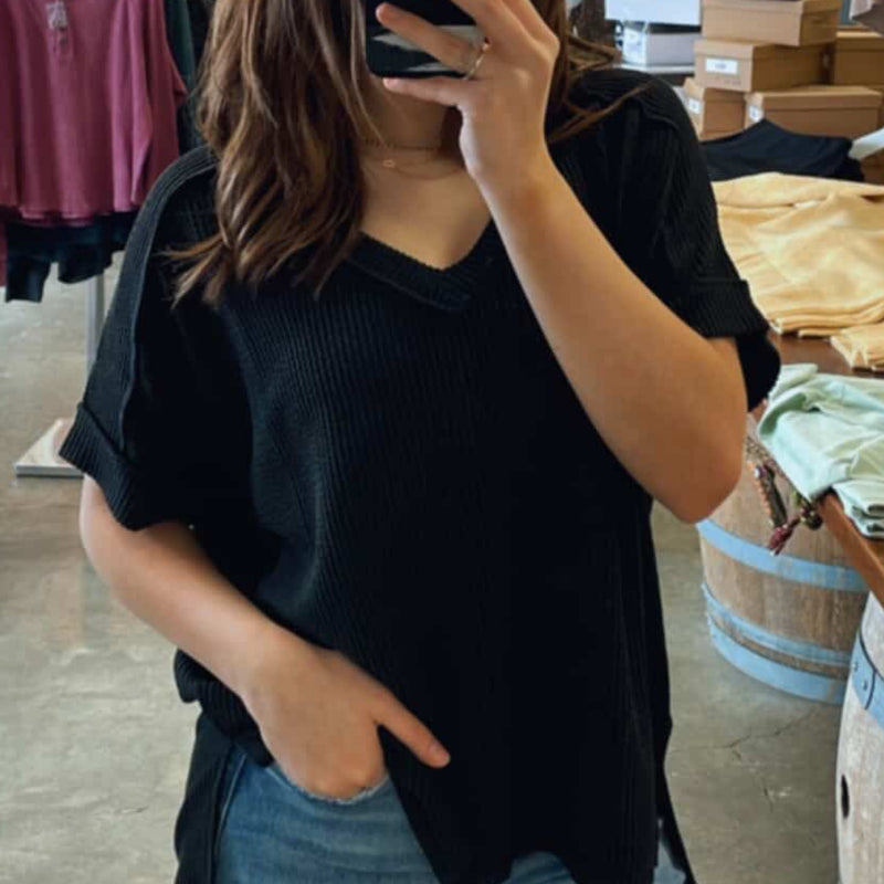 Chasing Dreams Ribbed Top