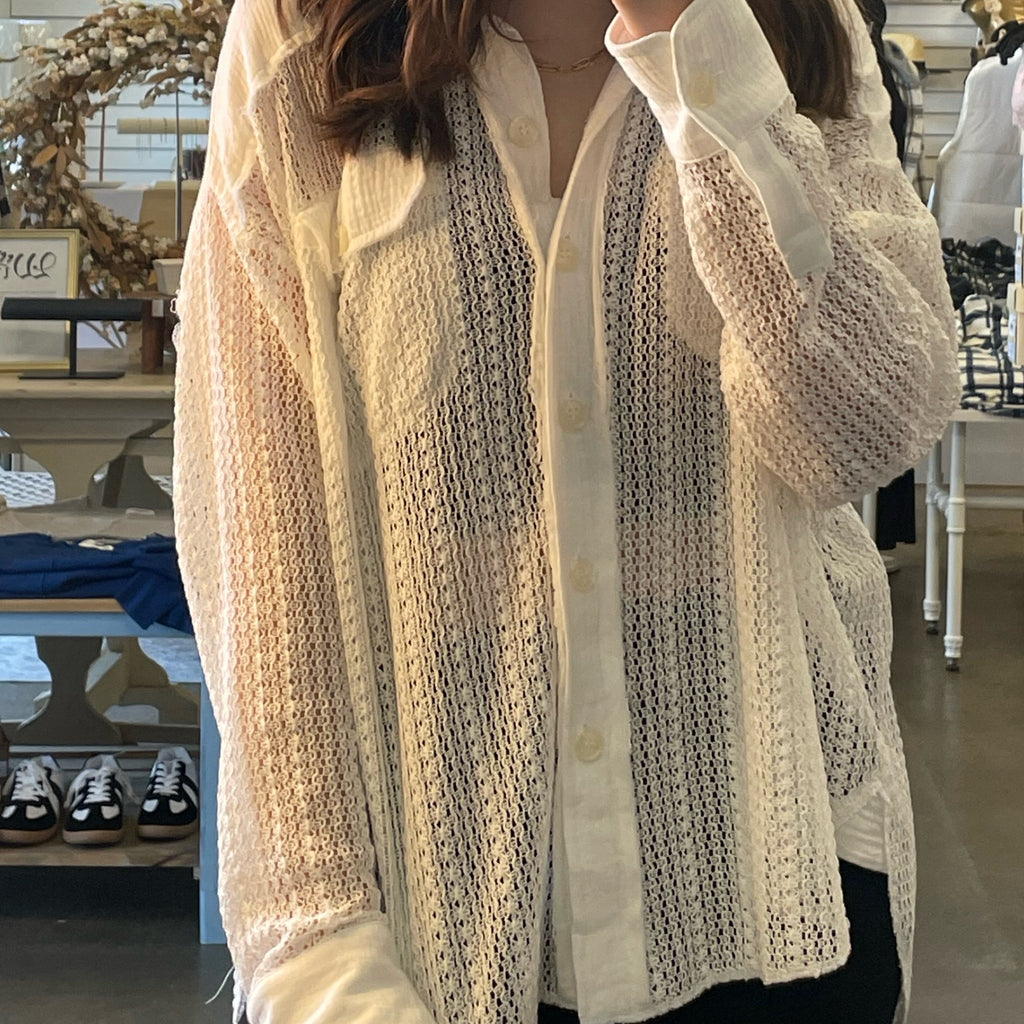 Sunnier Day's Crochet Top White