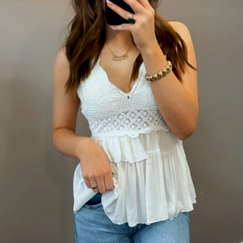 Feels Like Summer Crochet Lace Bralette Top