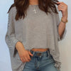 The Amber Dolmen Sleeve Stiped Top Black