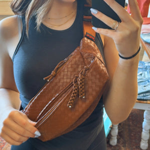 Vegan Leather Bum Bag Brown