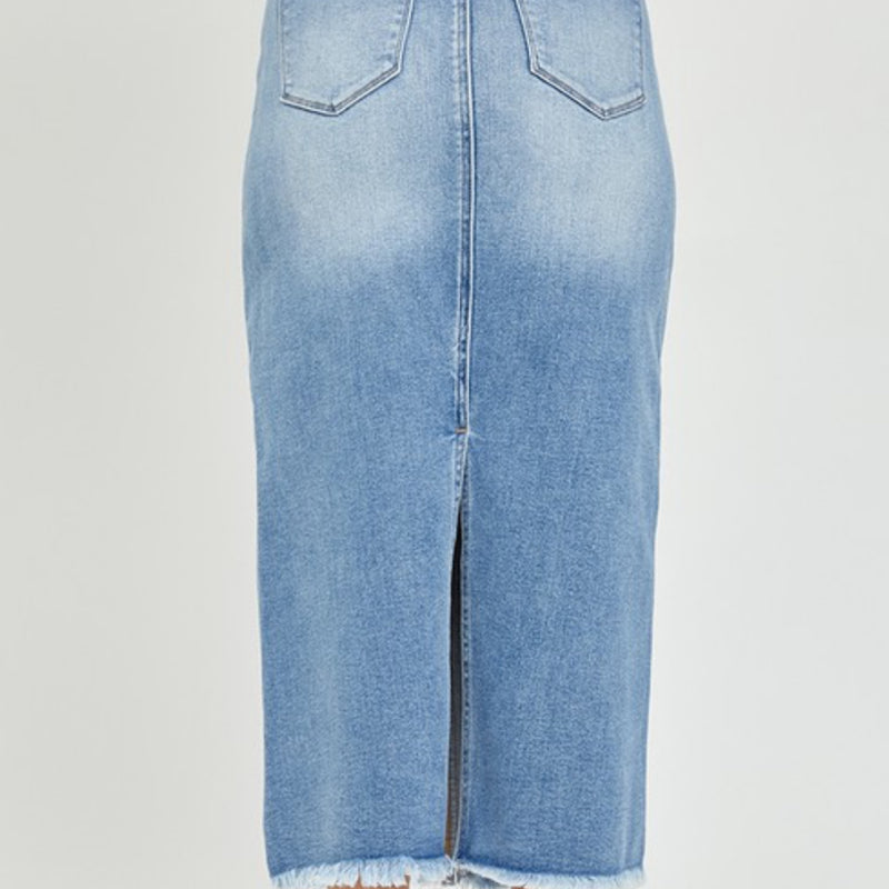 Risen Tummy Control Nights Like this High Rise Denim Skirt
