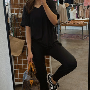 Never Say Never Loungewear Set Black