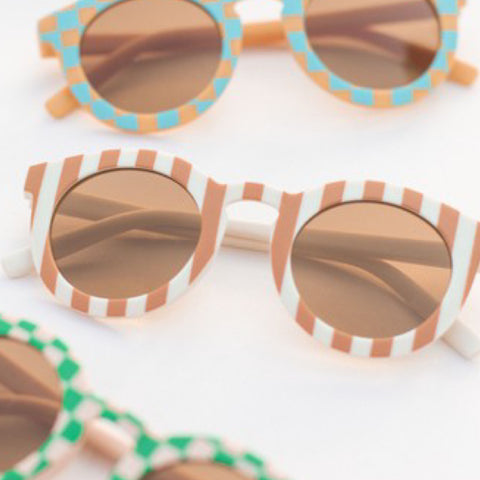 Square Fashion Sunglasses Gold & Pink