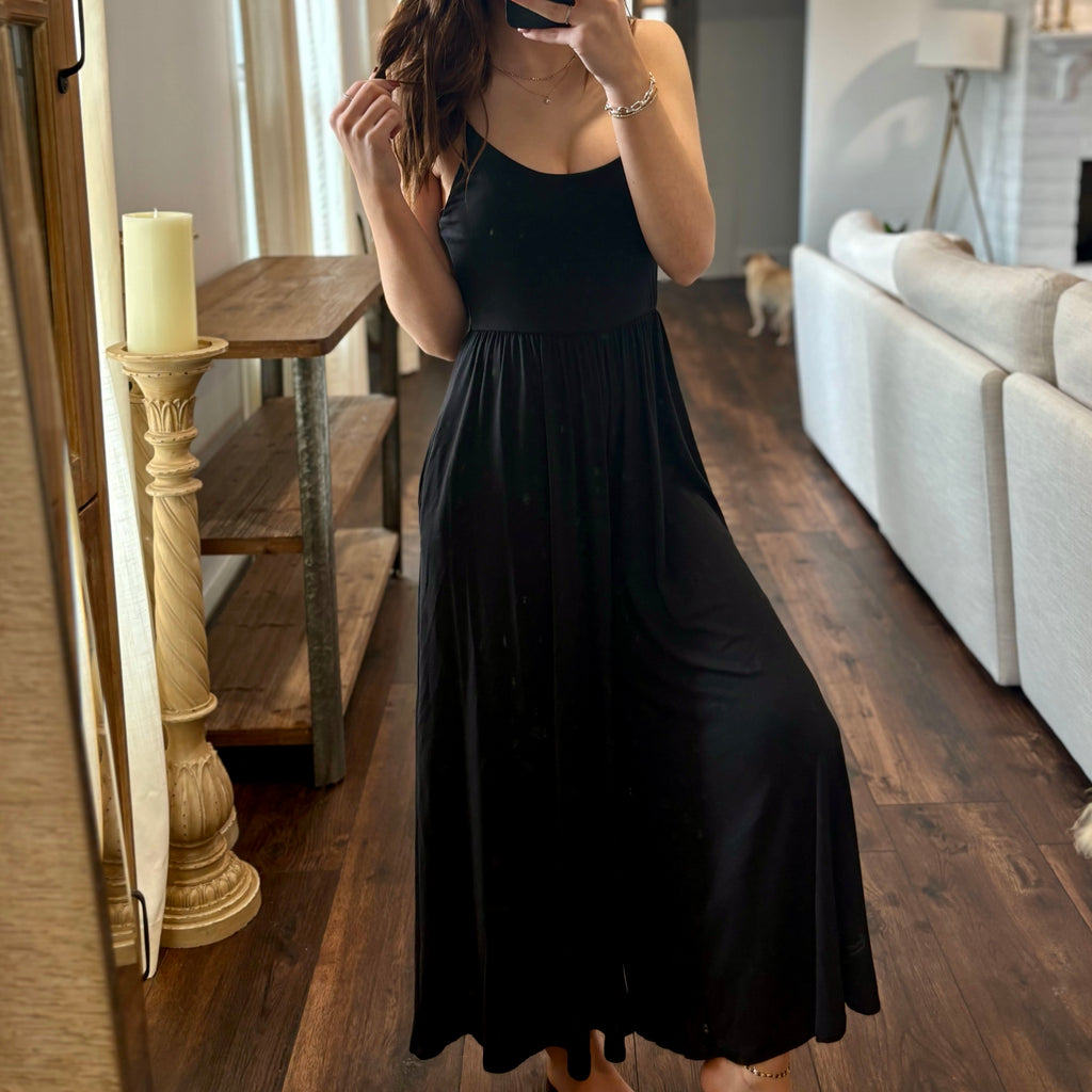 In A Dream Wide Leg Jumpsuit Black