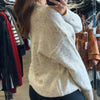 Kinney Speckle Knit Mock Neck Sweater Oatmeal