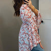 Just Makes Sense Floral Print Chiffon Top