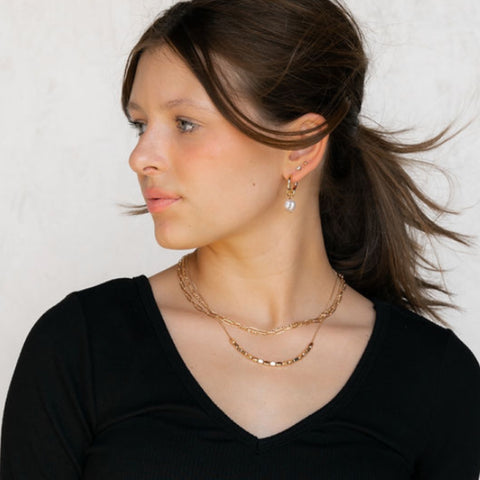 Chain Link Statement Necklace Set