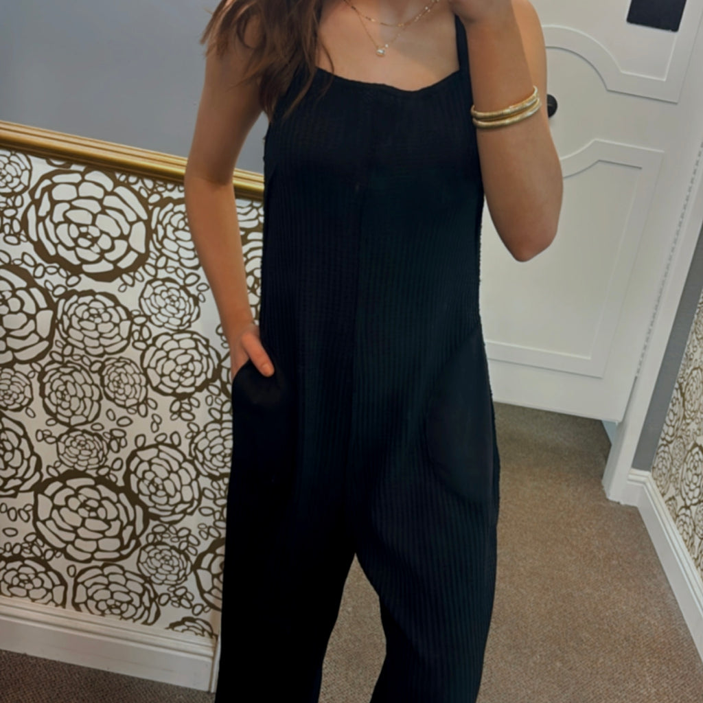 Sun & Sand Waffle Knit Jumpsuit