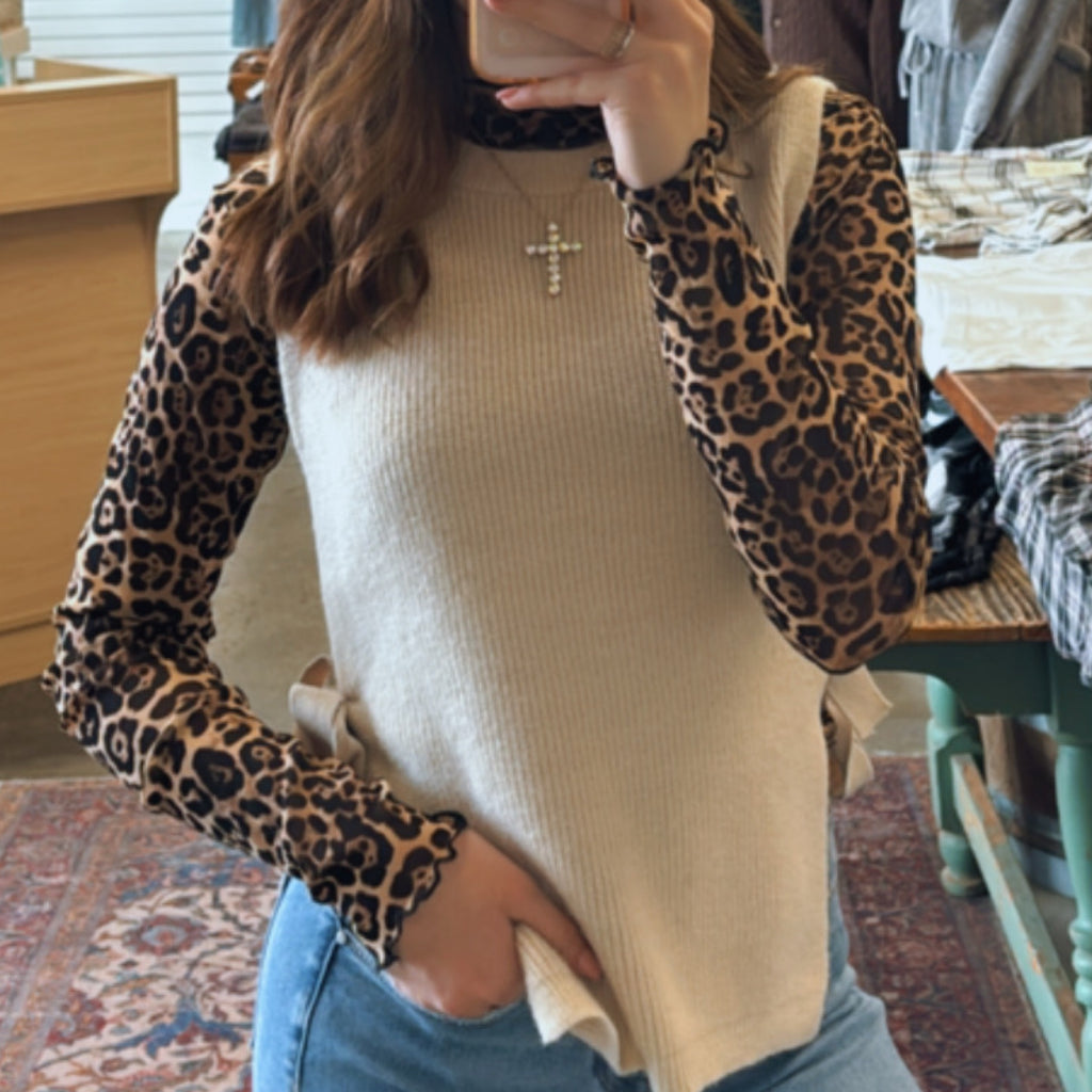 The One I Want Mesh Top Leopard
