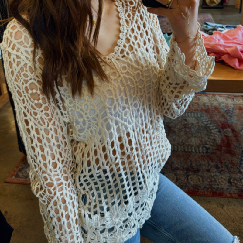 Shell Beach Crochet Top