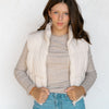 Made For Style Puffer Vest With Pockets Cream