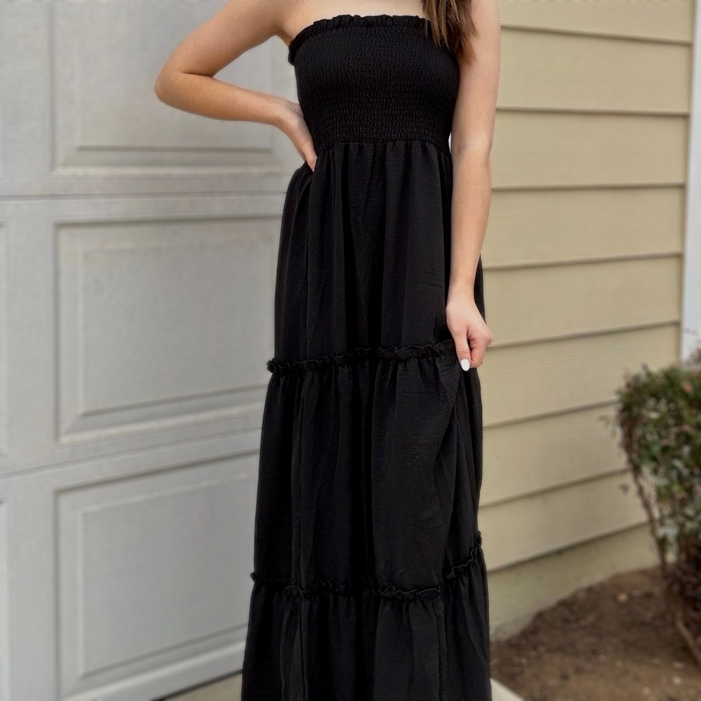 blue dress for baby girl Memories An More Boho Vibes Airflow Strapless Maxi Dress Large