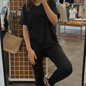 Never Say Never Loungewear Set Black