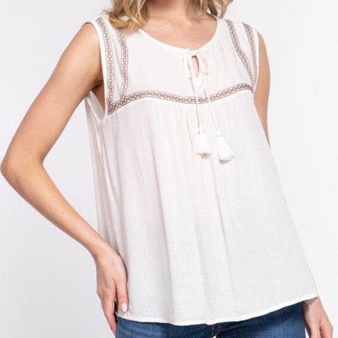 Up For The Day Cuffed Short Sleeve Top White
