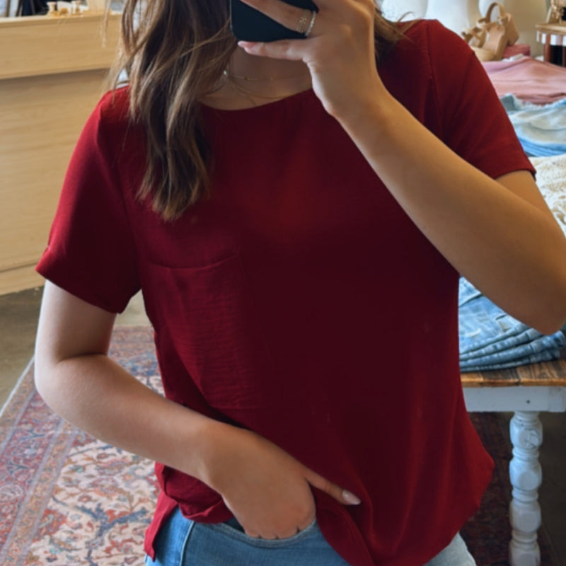 My Ways Airflow Pocket Tee Red
