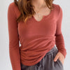 Hadley Classic Ribbed Cotton Long Sleeve Basic
