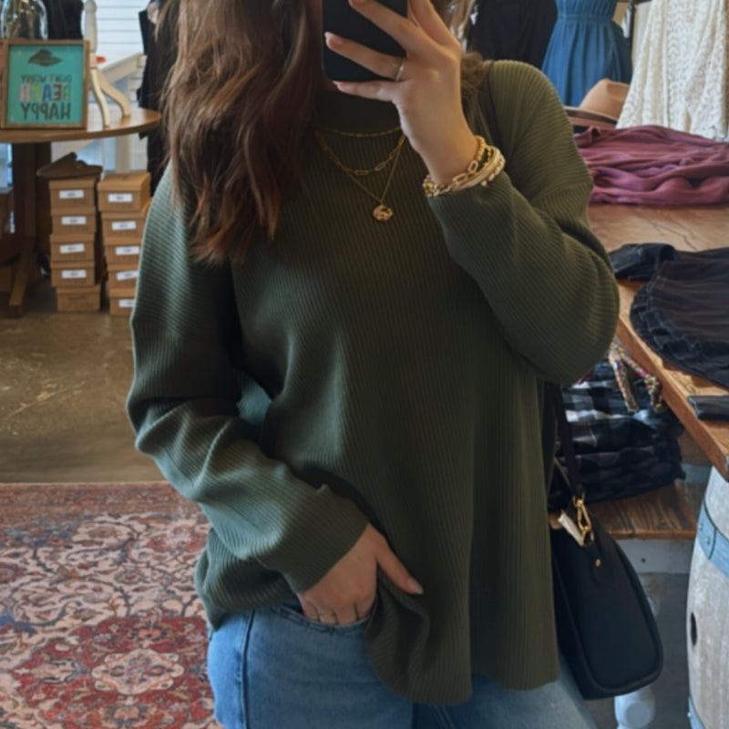 I Always Believe Mock Neck Sweater
