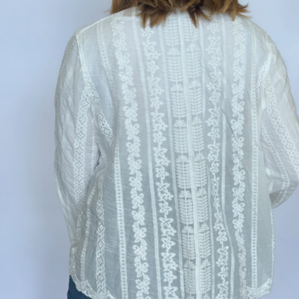 Endless Summer Embroidered Long Sleeve Top