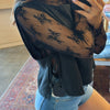 Kenley Gauze Side Tie Top Black
