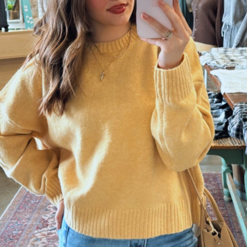 Golden Days Tie Back Detail Sweater Yellow