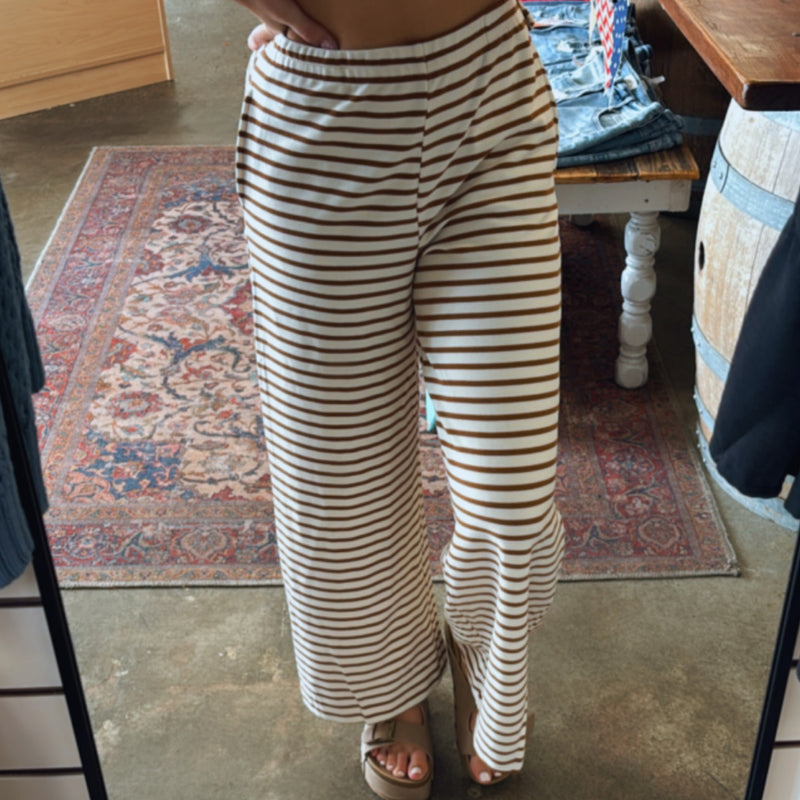 Bayside Striped Set Brown
