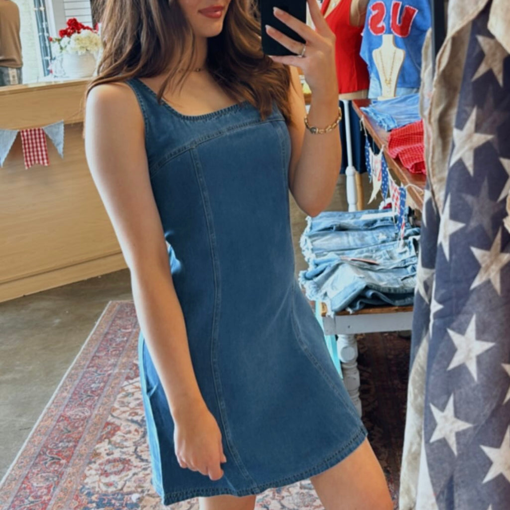 I Know A Place Tencel  Dress Denim