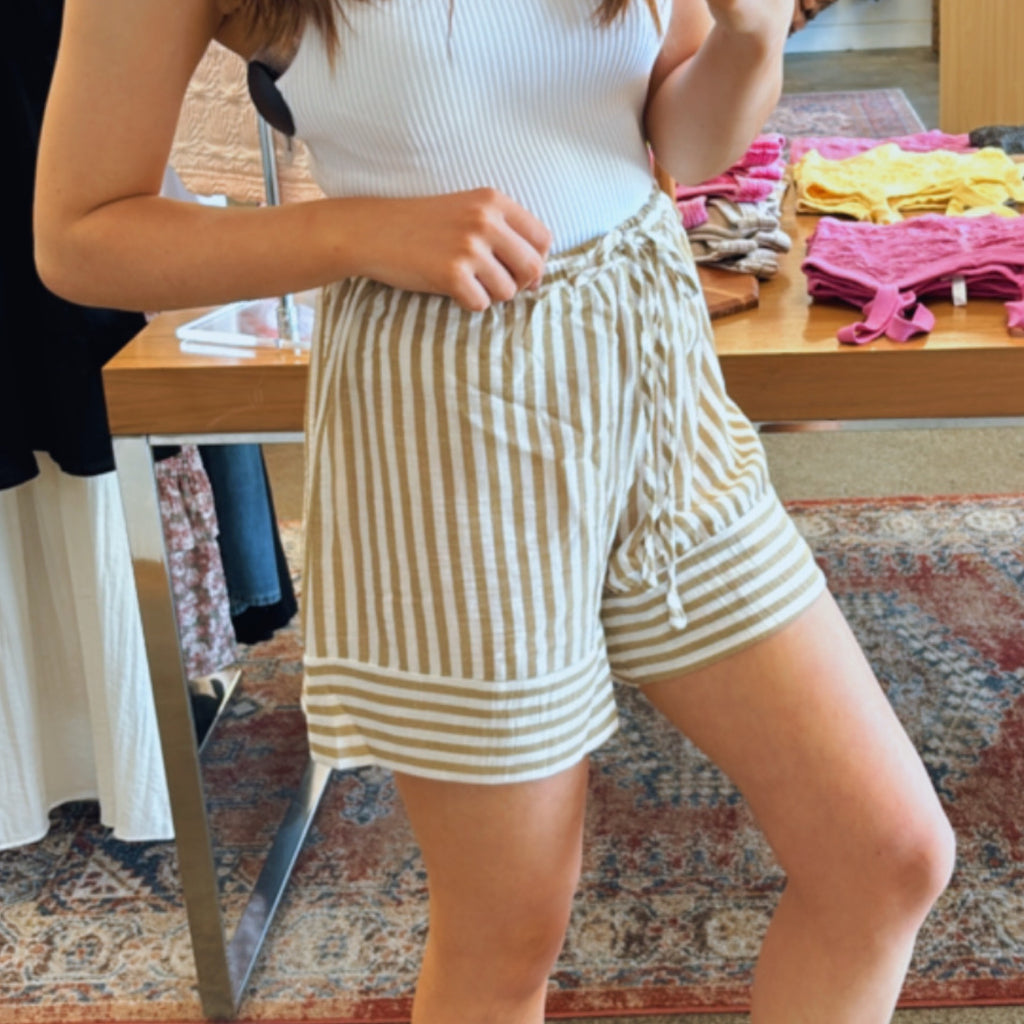 Coastal Chic Striped Shorts