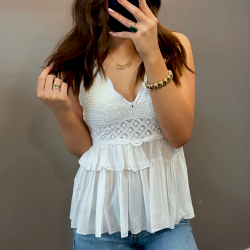Feels Like Summer Crochet Lace Bralette Top