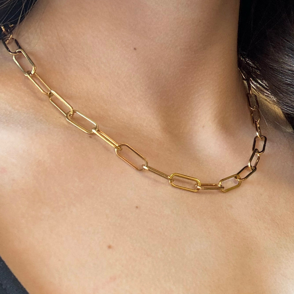 Chunky Paperclip Chain Necklace