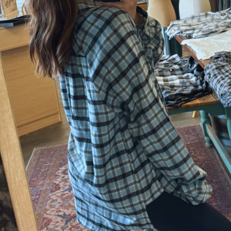 Abri  Flannel Shirt Sky