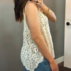 Keep It Crochet Tank Top Beige
