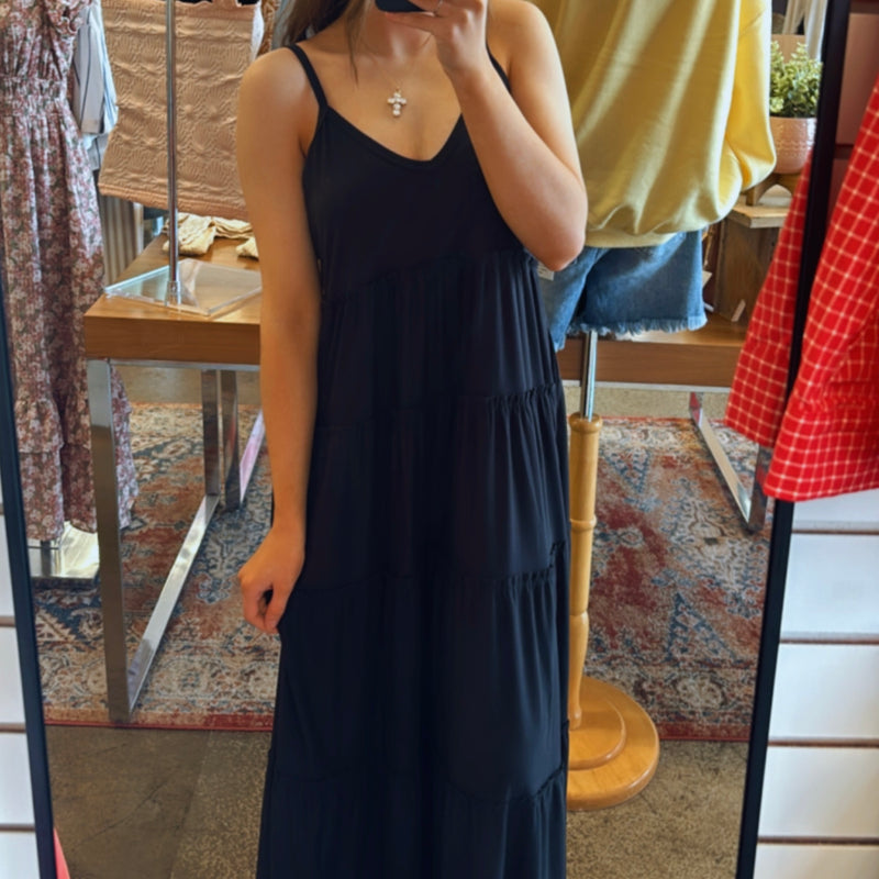 Something New Black Maxi Dress