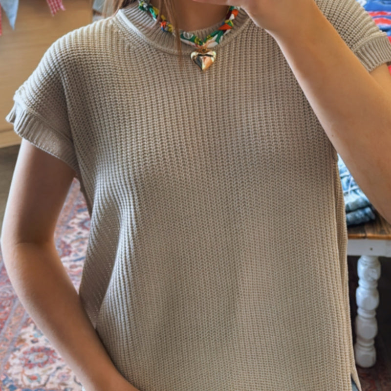 Oversized Crew Neck Sweater Top