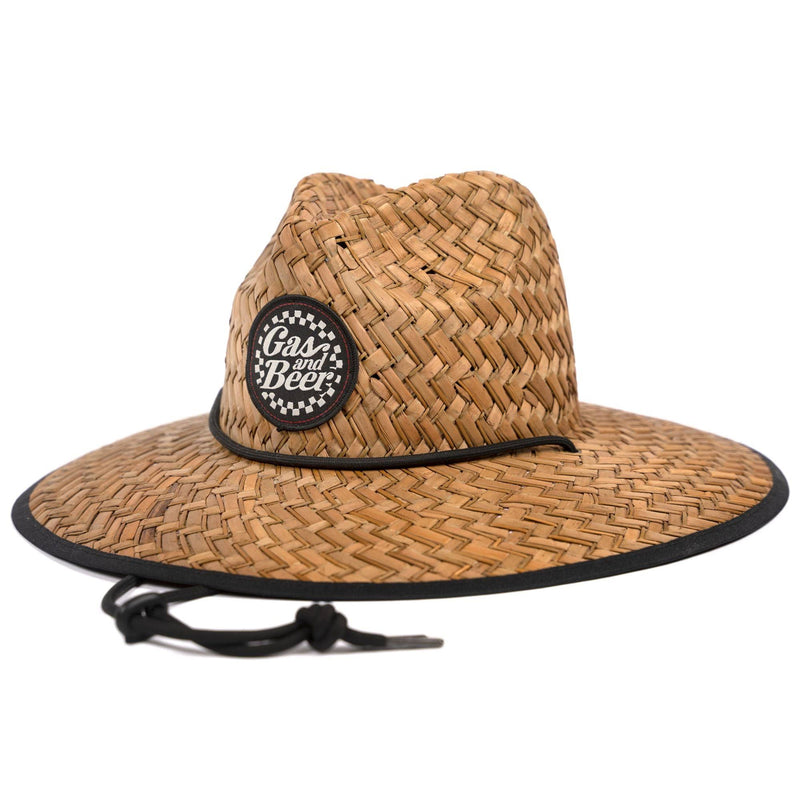 FAST HOUSE GAS AND BEER STRAW HAT BROWN